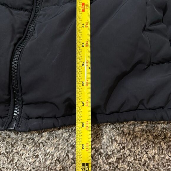 H&M Divided Black Puffer Bomber Aviator Black Coat Jacket Cropped Large - Picture 6 of 6